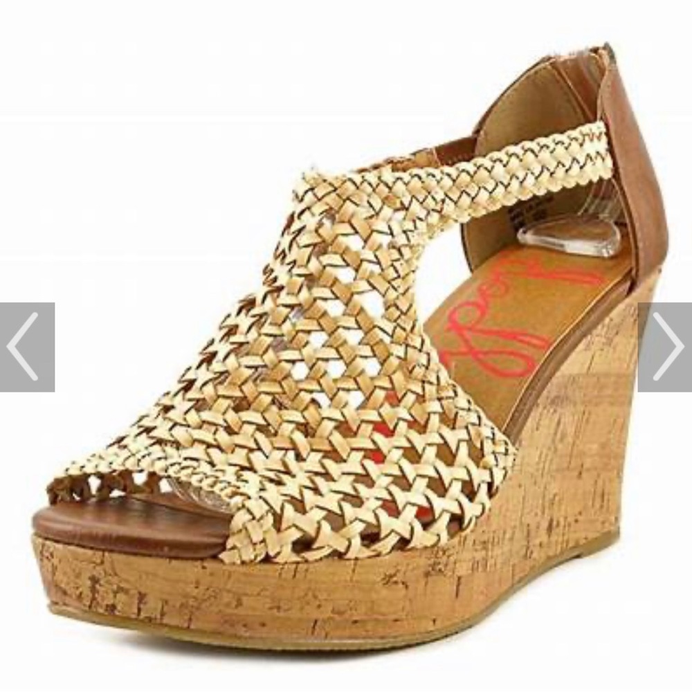 Jellypop Castle Tan Cork Wedges